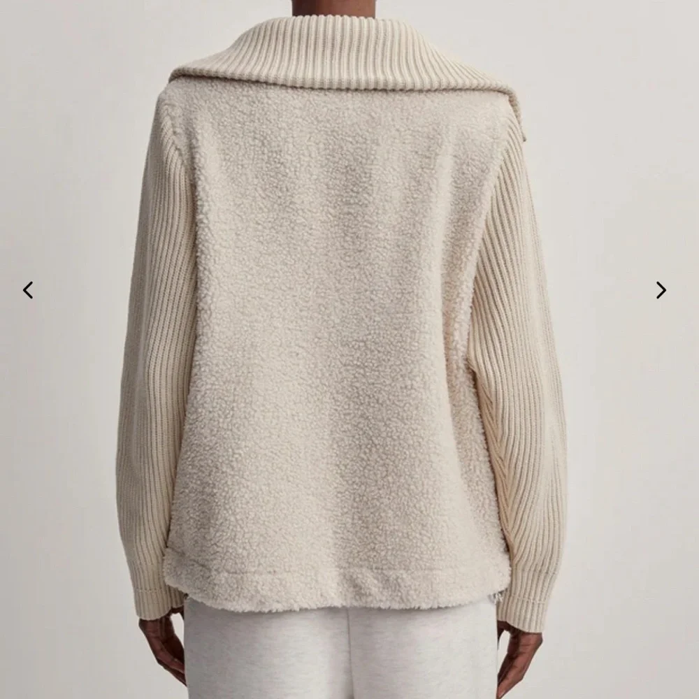Varley Beige Sherpa Zip-Up Jacket - Picture 7 of 9